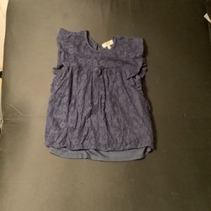 Size Medium Monteau Navy Lace Tank